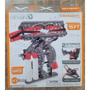 VEX Robotics Hexbug Crossbow Launcher Foam Darts STEM Construction 15ft Set Kit